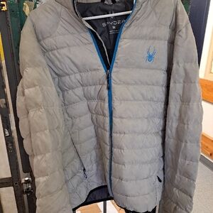 Spyder Gray Jacket with Blue Accents